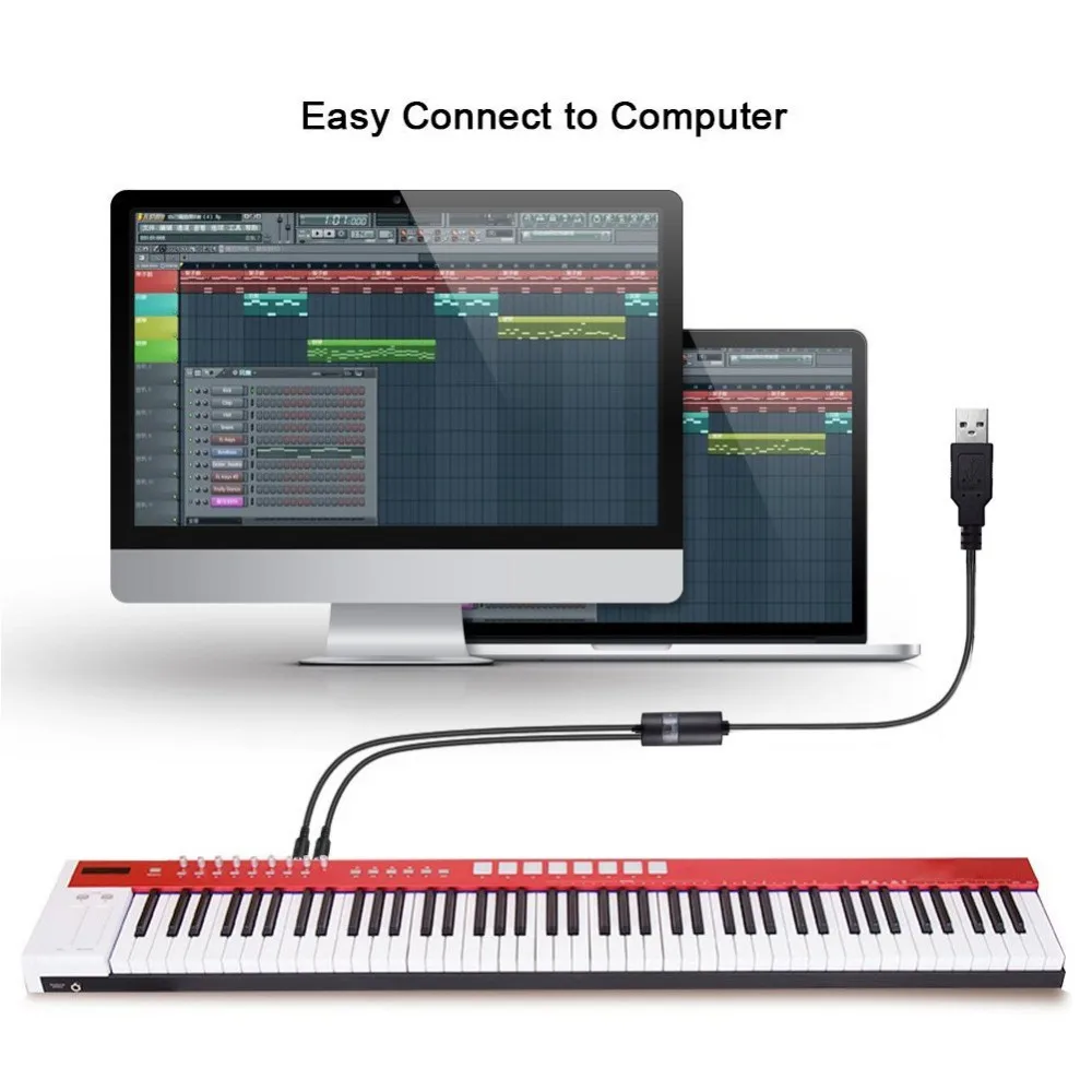 Электрический кабель адаптер с USB на 2 MIDI для пк музыкальная клавиатура