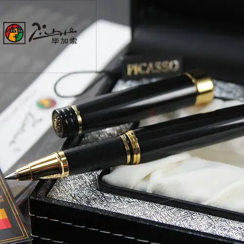 PICASSO 917 EXECUTIVE BLACK AND GOLDEN ROLLER BALL PEN EMOTION OF ROMAN | Канцтовары для офиса и дома