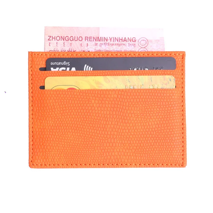SFP-62PU-ORANGE Минималистичный ультра тонкий мужской маленький кошелек Бизнес из искусственной кожи Волшебные кошельки Высокое качество портмоне кредитный держатель для карт - Цвет: SFP-62PU-ORANGE