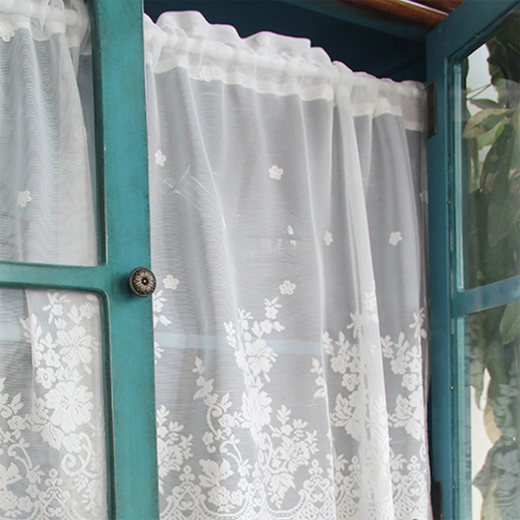 1 шт. модная Цветочная пасторальная занавеска из полиэстера для кухни Маленькая