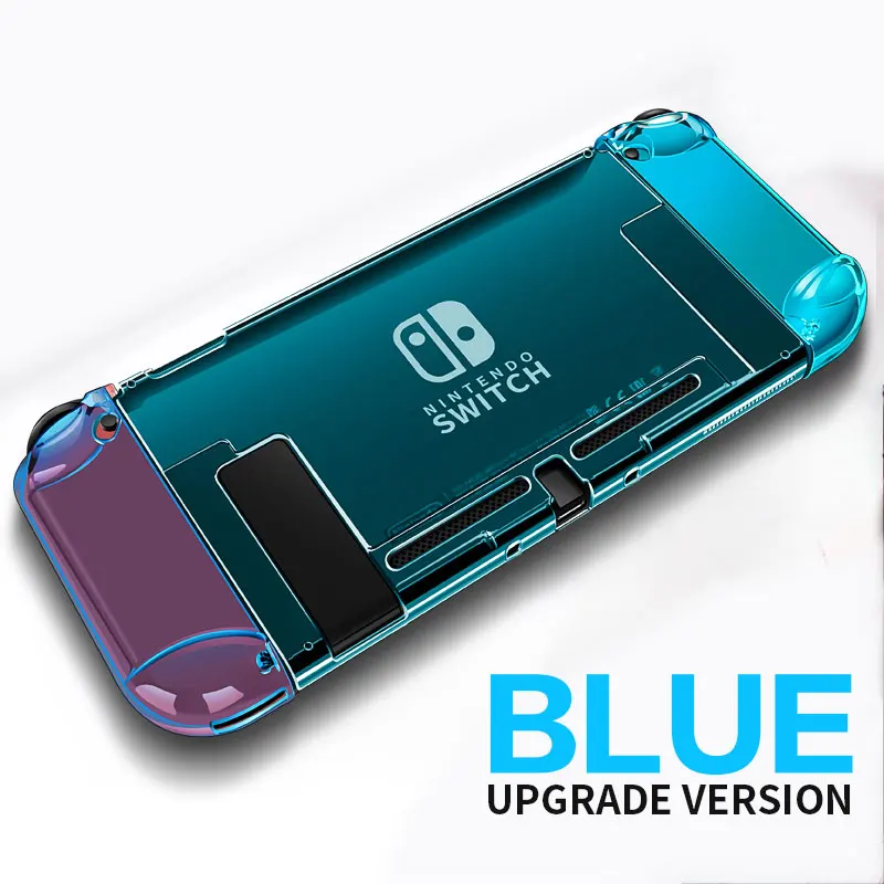Для nintendo Switch чехол жесткий корпус со съемным украшением в виде кристаллов защитный чехол с прозрачной крышкой Для nintendo НС Переключатель консоли крышка - Цвет: Blue