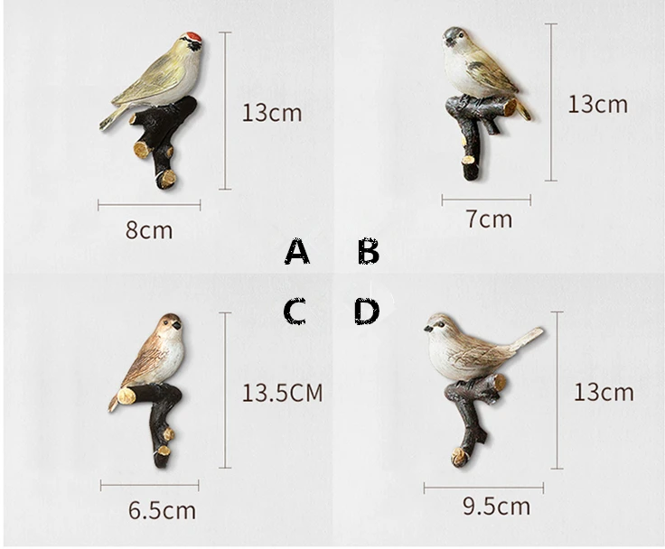 4 шт./компл. Милая птица креативная резиновая модель животного Американский