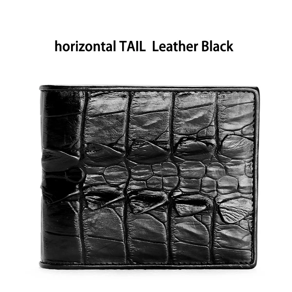 Tail Leather McParko Роскошный кошелек из натуральной крокодиловой кожи, мужские кошельки, модный брендовый маленький кошелек, элегантный мужской кошелек из крокодиловой кожи, короткий - Цвет: Tail Leather