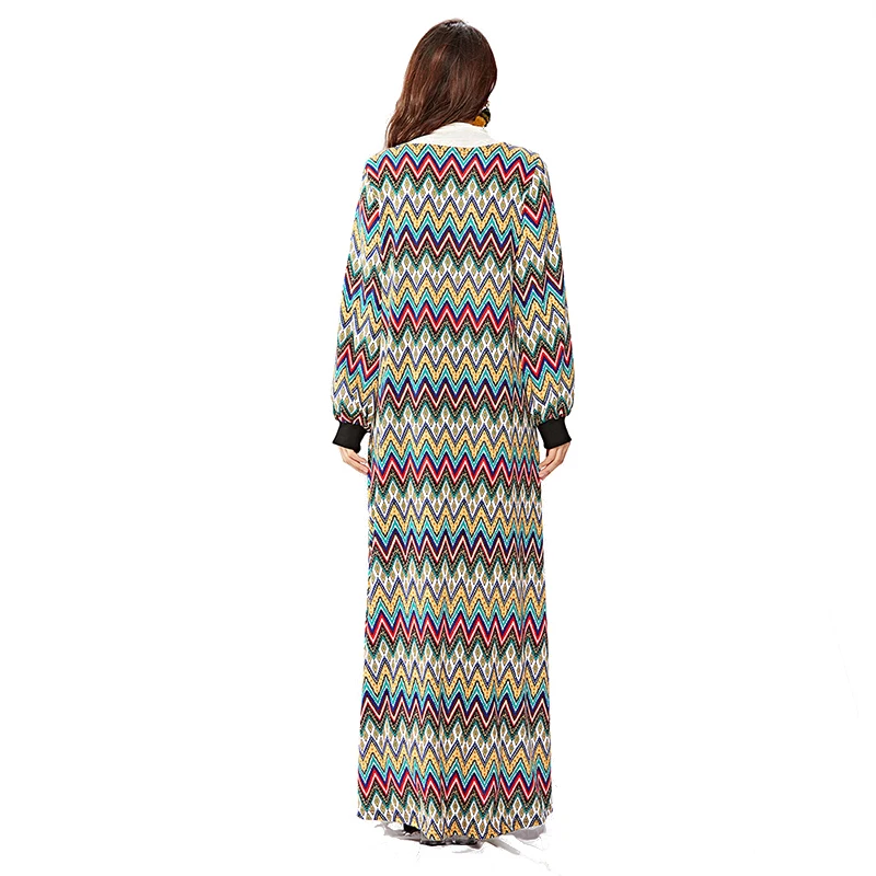 Sharvell Women Open Stitch Sweater Fashion Knitted Dot and Striped Windbreak Full Sleeve V-Neck Cardigans Long Coat Streetwear |