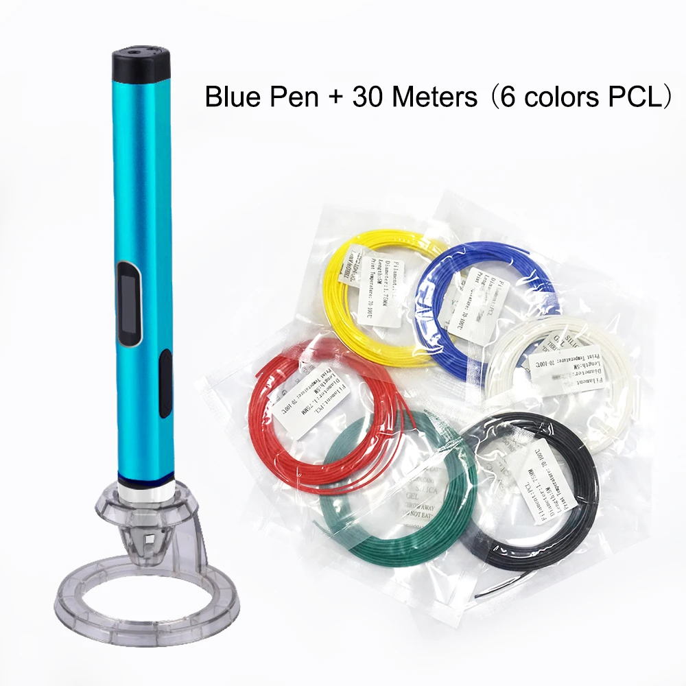 DEWANG 3D Ручка низкая температура 30 м PCL Филамент ручка для принтера школы|3d pen|3d printer