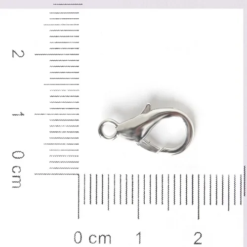 Rhodium 16MM Пистолет металл/латунь/родий/серебро/золото из нержавеющей стали в виде лобстера застежка крючки для DIY ожерелье и изделия в виде ювелирных браслетов - Цвет: Rhodium 16MM