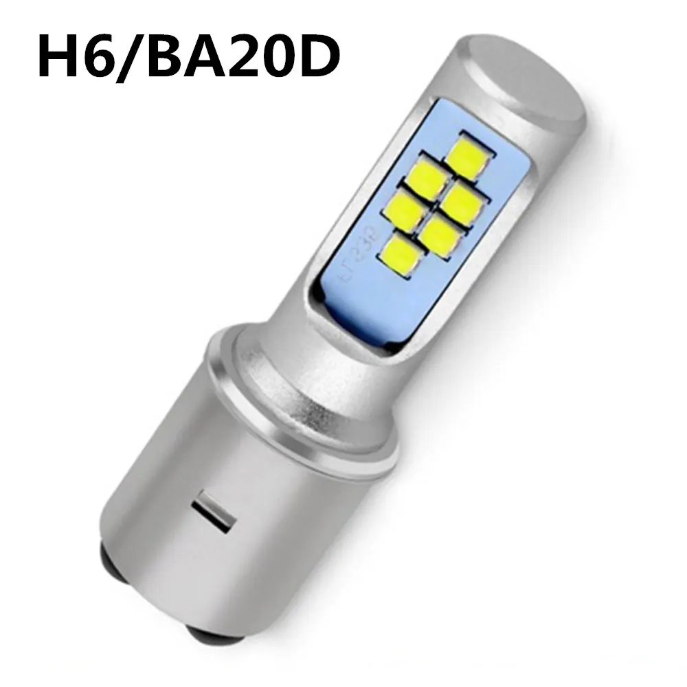 H6 BA20D Мотоциклетный головной светильник, светодиодная лампа H4 H6 P15D BA20D HS1, светодиодный противотуманный светильник Canbus 2000lm, мопед, скутер, уличный светильник ing Hi-Lo, светильник s - Цвет: H6 BA20D