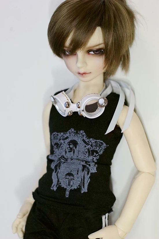 Черная кукла с принтом панк жилет для 1/3 1/6 BJD DD SD YOSD SD17 Uncle SSDF аксессуары