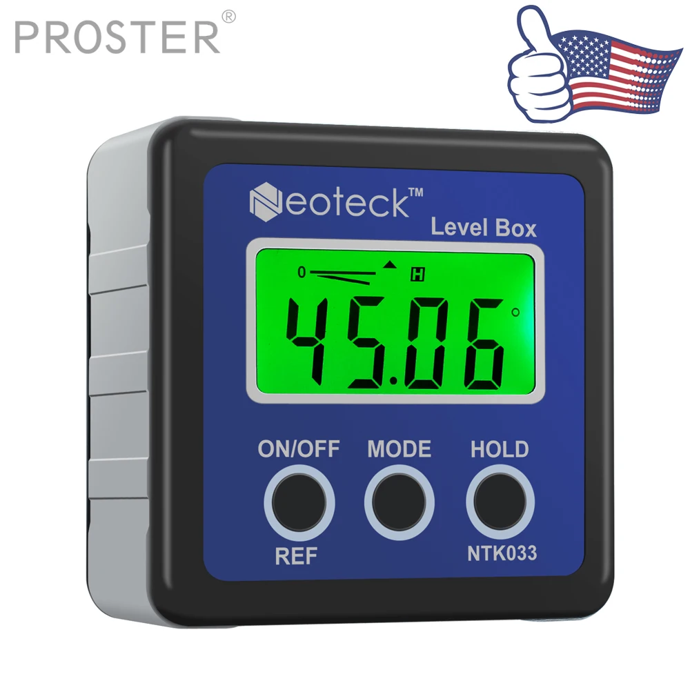 (Отправка от нас) Proster цифровой угломер и уровень коробки Угол Finder измерение