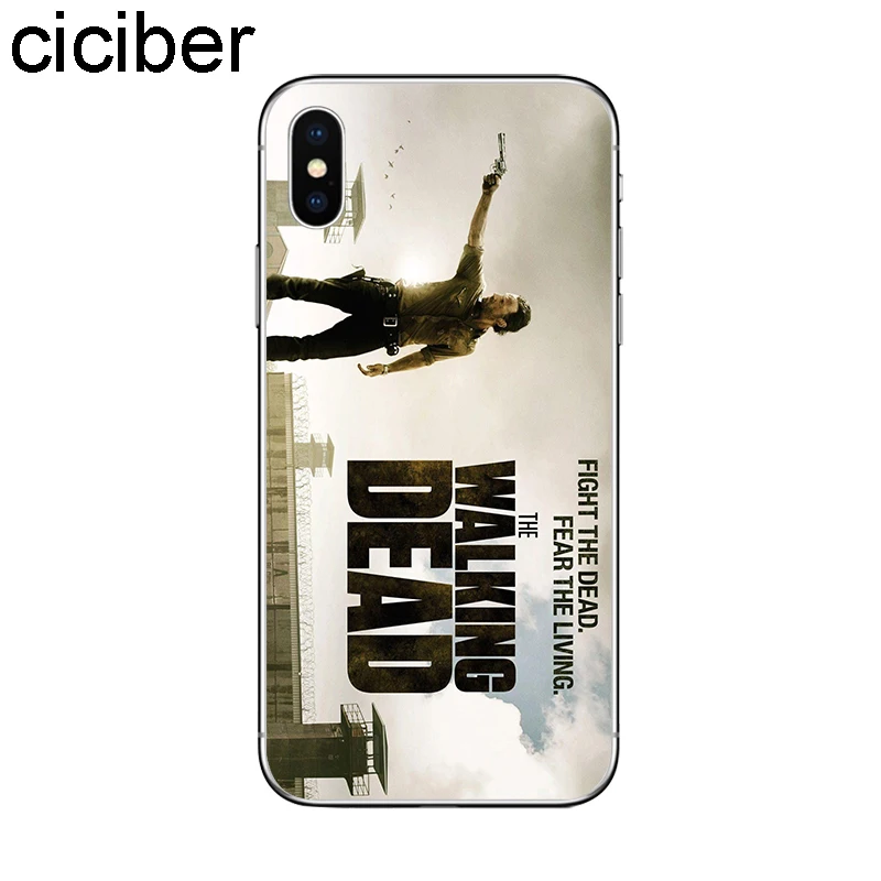 Ciciber Walking Dead чехол для iPhone 7 Чехол 8 6S Plus X XR XS Max 5S SE телефона Мягкий Силиконовый ТПУ