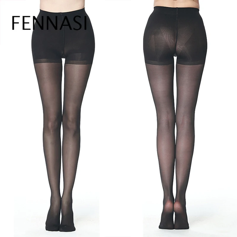 FENNASI сетики женские черные колготки Нейлоновые тонкие прозрачные