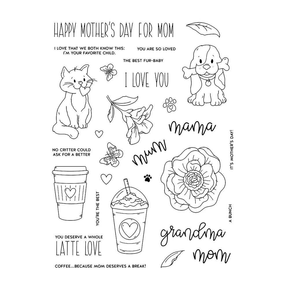 Новинка 2019 для всех мам штампы резки металла и прозрачные скрапбукинга