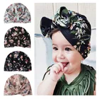 Для новорожденных мальчиков и девочек детская Солнцезащитная шляпа Цветочная вязаная шляпа с бантом тюрбан для малышей фото реквизит
