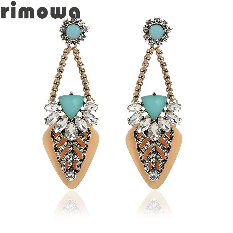 RIMOWA 2017 Новые Ювелирные Изделия Серьги Для Женщин Кристаллов Акриловые Цветы