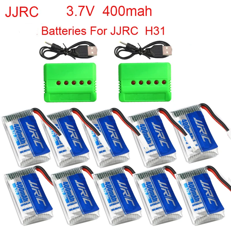 JJRC H31 H56 T2G батарея запасные части 3 7 в 400 мАч 30C литий ионный аккумулятор Z51 самолет