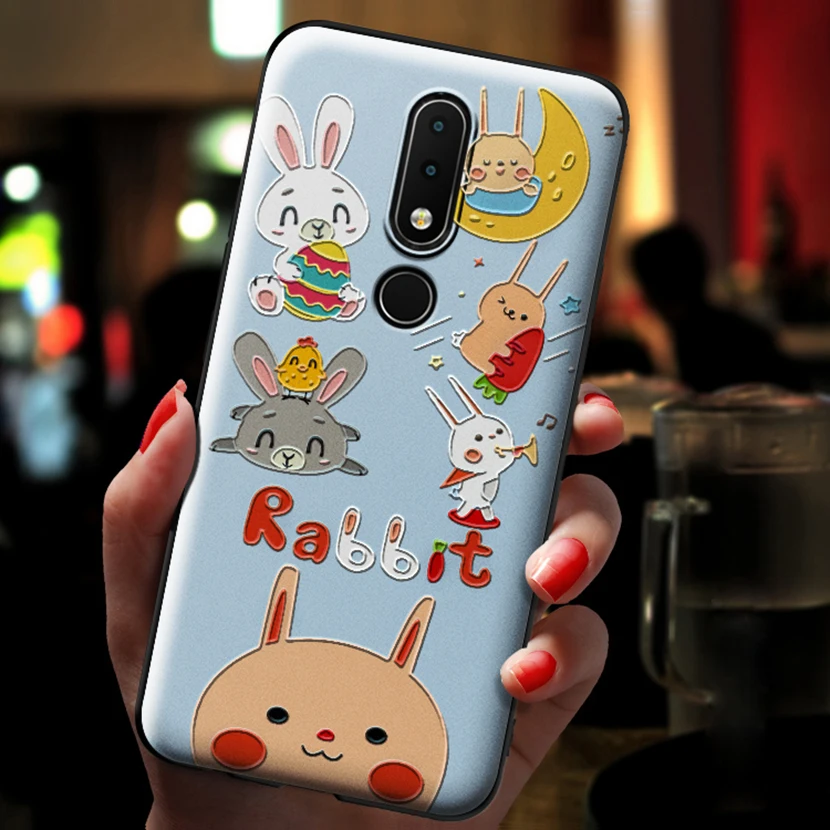 Модный милый лучшие приталенные чехол forNokia X6 антидетонационных с палец кольцо и
