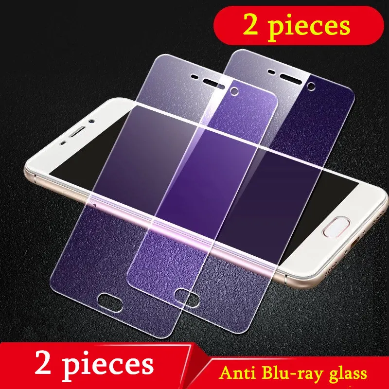 Anti Blu-ray 2pcs 2 шт., закаленное стекло для Meizu M6 Note, 5,5 дюймов, защита экрана 9 H, 2.5D, против Blu-ray, защитное стекло, пленка для Meizu M6, 5,2 дюймов - Цвет: Anti Blu-ray 2pcs