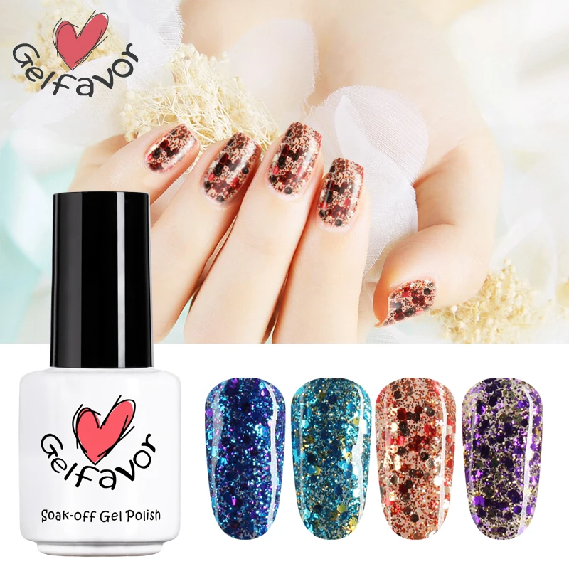 Лак для ногтей 7 мл Soak Off Diamond эффект гель лак UV/светодиодный вылечить Лаки 50 Цвета 1