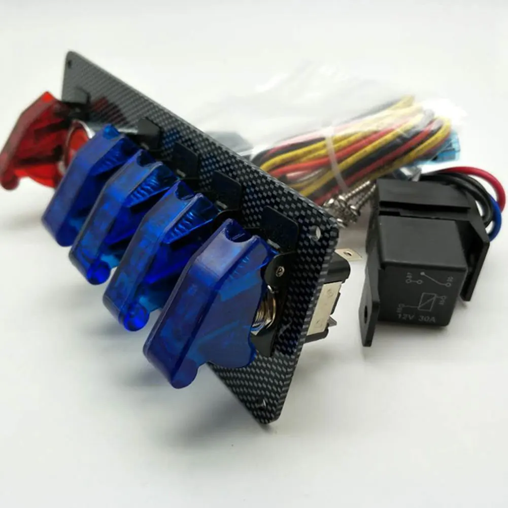 Панель переключателя зажигания запуска двигателя Push Button6 в 1 гоночный автомобиль