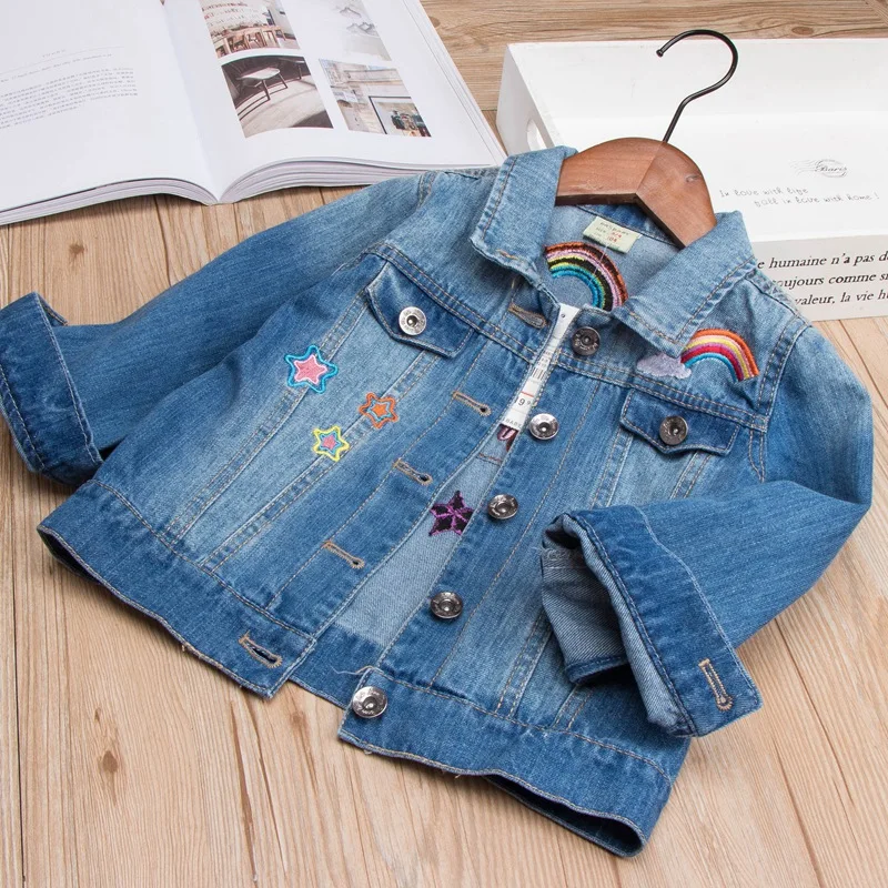 Fashion Girls Jackets And Coats Unicorn Embroidery Boys Denim Coat Kids Jackets Spring Autumn Denim Jackets For Children Coat