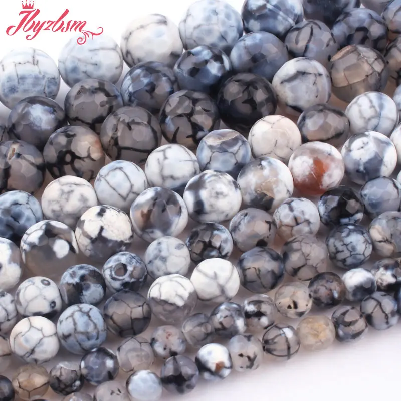 6 8 10 12mm Round Faceted Fire Agates Natural Stone Beads For DIY Necklace Bracelets Jewelry Making Loose 15&quot Free Shipping | Украшения
