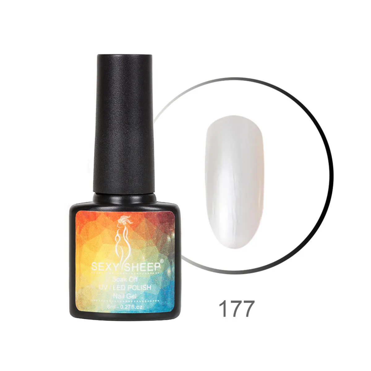177 8ML Gel Nail Polish Colorful UV Gel Soak Off Gel Polish Semi-Permanent Varnish Red Black Gray Green Nail Color Manicure Nail Art - Цвет: 177