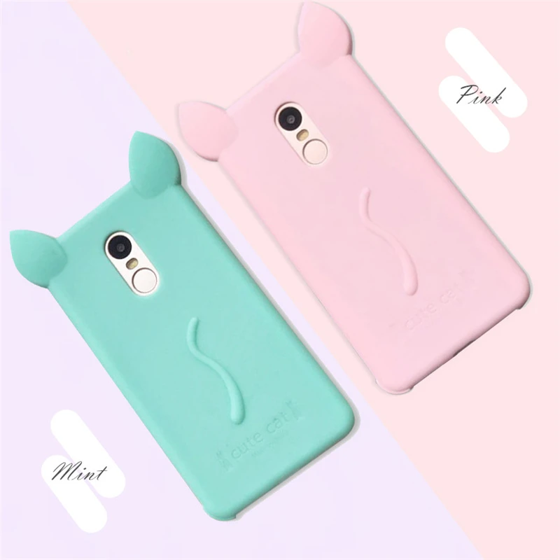 Xiaomi Redmi Note 4X Case Cover Cute 3D Cat Ear Cartoon Soft Silicone Gel For 4 Pro Prime Coque 5.5 inch |