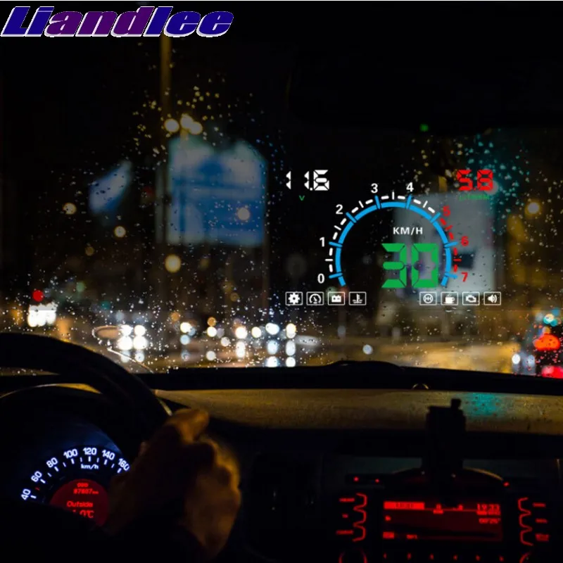 Liandlee HUD для BMW 7 E32 E38 E65 E66 E67 E68 F01 F02 F03 F04 G11 Спидометр OBD2 проекционный дисплей большой
