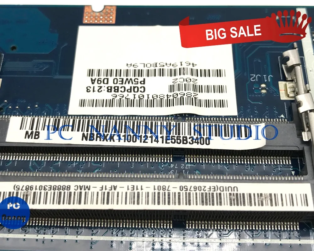 Материнская плата PCNANNY MBRXK11001 для ноутбука Acer aspire 5750 5750G GT610M P5WE0 LA-6901P HM65 DDR3