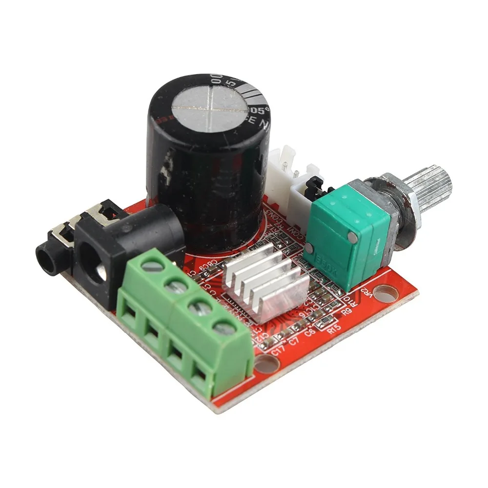 ShenzhenMaker 12 В мини Hi-Fi PAM8610 аудио стерео усилитель доска 2X10 Вт двухканальный D Класс низкая цена