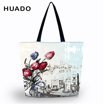Shopping bag Хозяйственные сумки повседневные женские цветочные большие вместительные хозяйственная сумка через плечо сумки пляжные сумки повседневные сумки Feminina - Цвет: Shopping bag