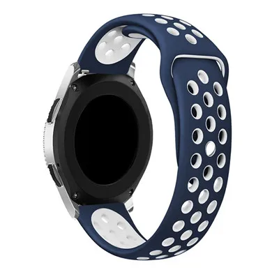 Blue white 22 мм ремешок для часов Силиконовый браслет для samsung Galaxy Watch 46 мм ремешок для часов для samsung gear S3 классический Frontier ремешки для часов - Цвет ремешка: Blue white