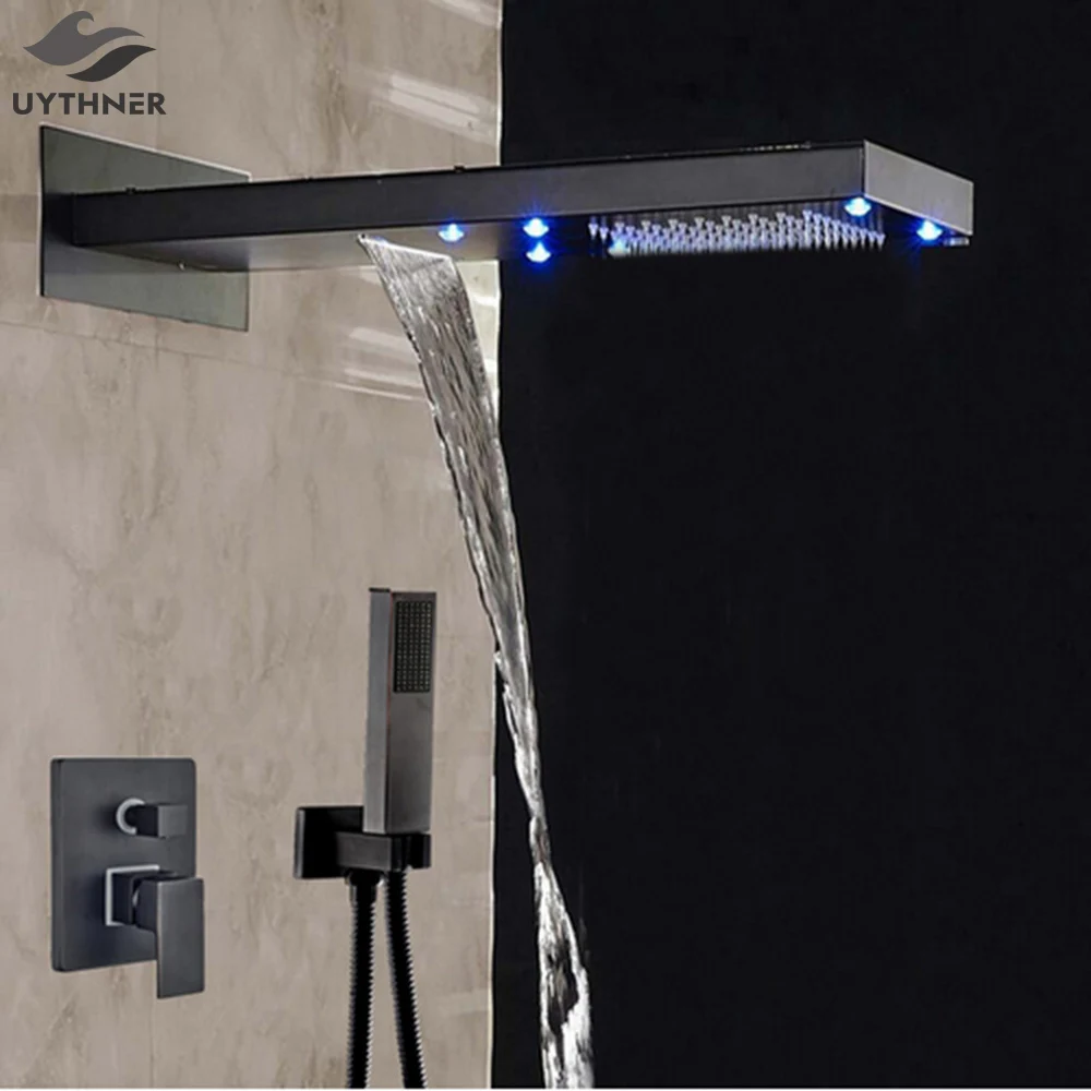 Uythner Новое поступление светодиодный цветной смеситель для ванной комнаты душа
