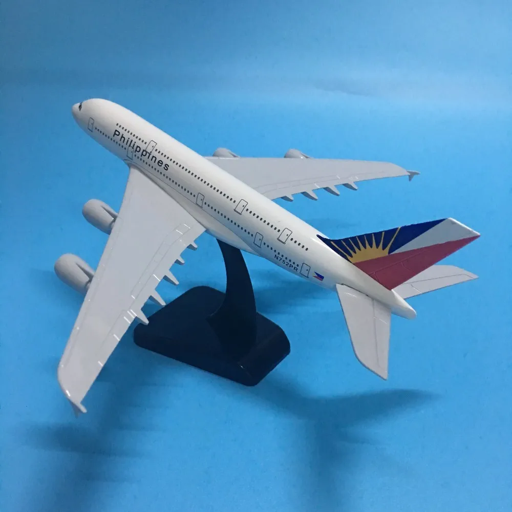 Модель самолета JASON TUTU 20 см модель Филиппинский Аэробус A380 из литого металла 1:200