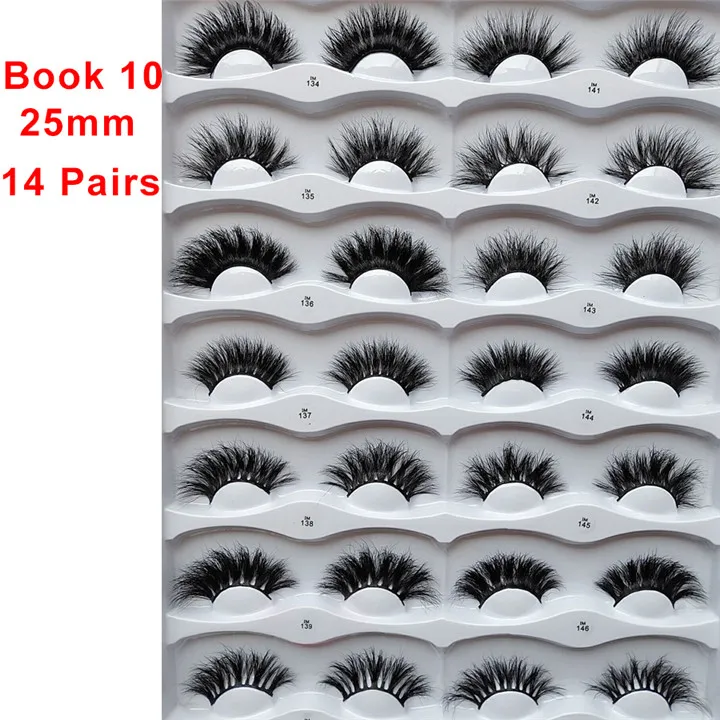 Book -10 14 Pairs Натуральные ресницы из меха норки Книга ручной работы накладные макияж ресниц 3d норковые ресницы книга поддельные искусственные ресницы искусственные фареты Maquiagem - Цвет: Book -10 14 Pairs