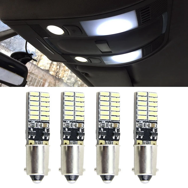 8 шт. Canbus автомобиля лампа без ошибок Ba9s T4w H6w Led белый 4014 24smd 4 w светодиодный