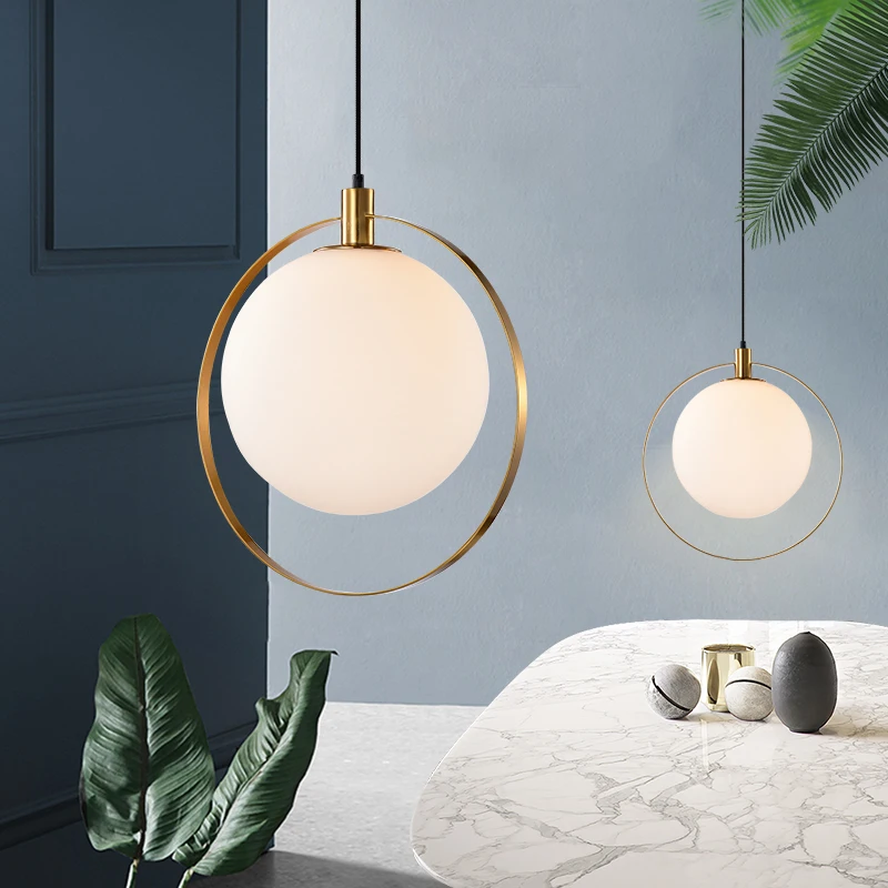 

Postmodern Bedroom, Restaurant, Bar, Personality, Living Room, Clothing Store, Lamps, Single-ended Ball Glass Chandelier