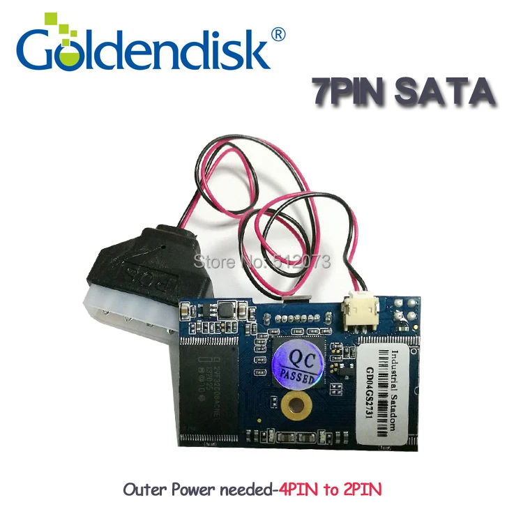 Goldendisk 7PIN SATA DOM 4 ГБ диск на модуле 2 Гб до 64 без необходимости Powercable eSATA SSD