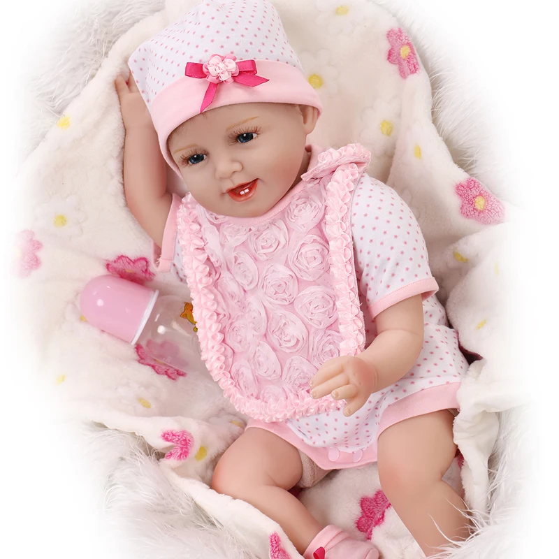 

22" silicone reborn dolls soft touch lifelike newborn babies dolls toys bebe doll reborn realista bonecas