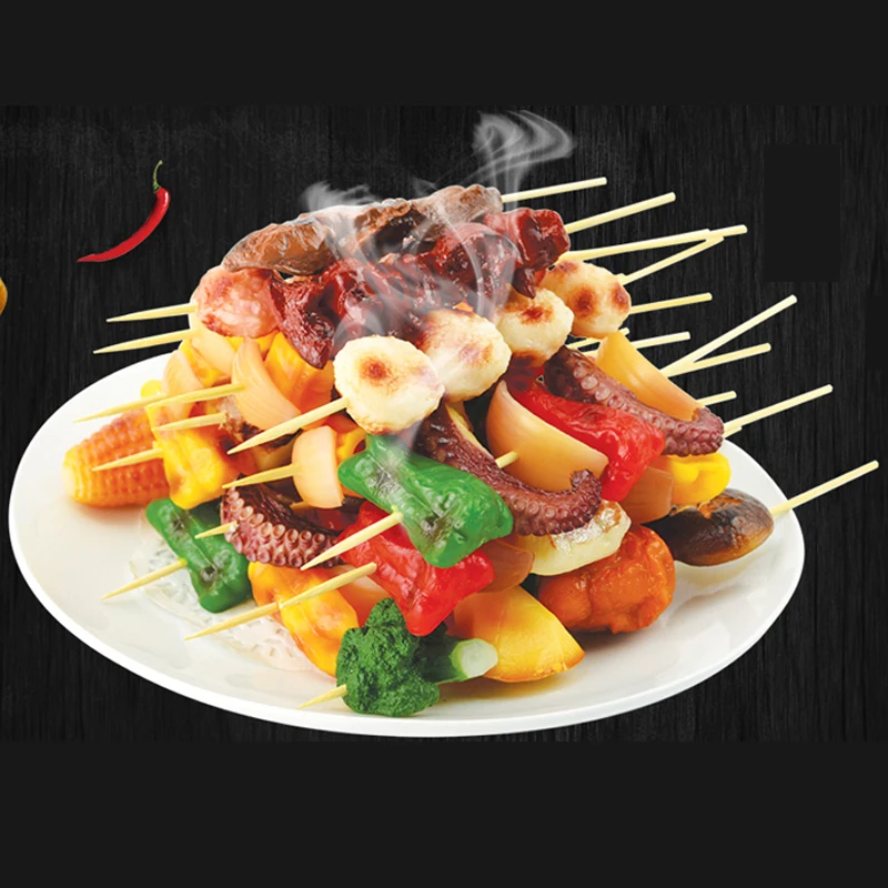 

050 Imitation barbecue string food model, fake barbecue string food ornament display props BBQ