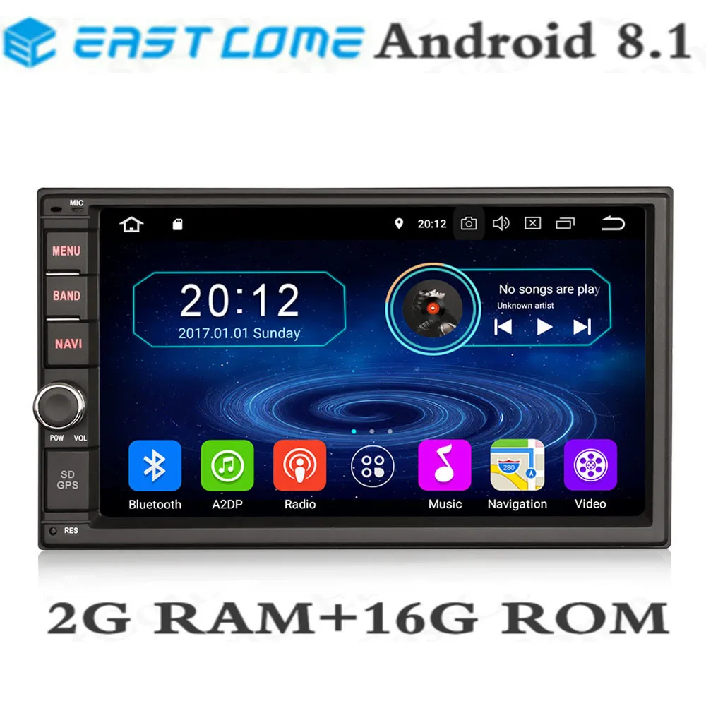 HD 7&quot IPS 2din 2 din 2GB RAM 16GB ROM Quad Core Android 8.1 Universal Central Multimidia Double Din Car Radio Player GPS Stereo |