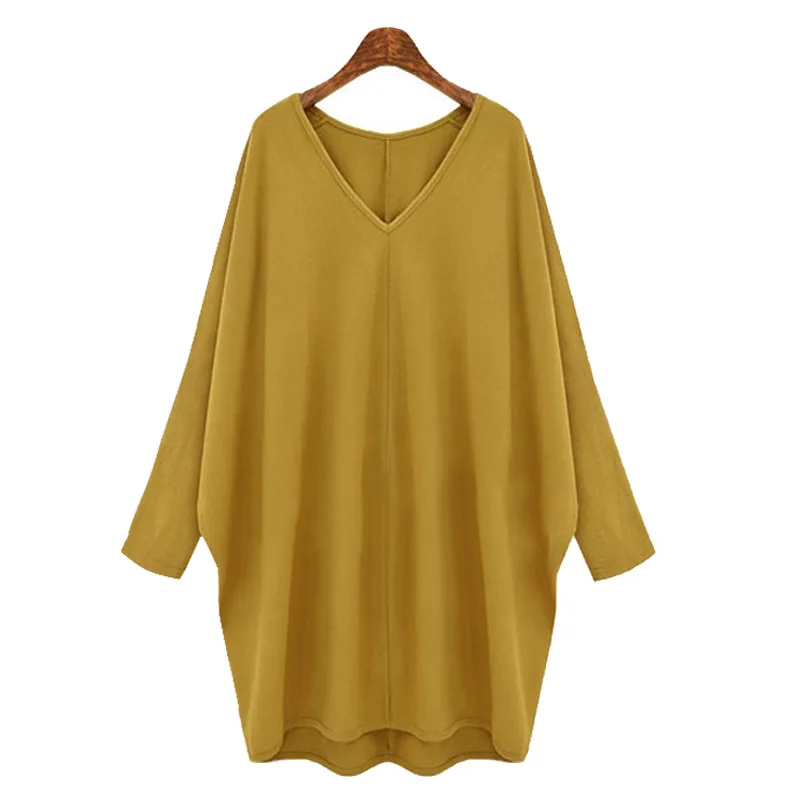 L-5XL размера плюс повседневные женские платья Новые 2019 Осенняя мода рукав