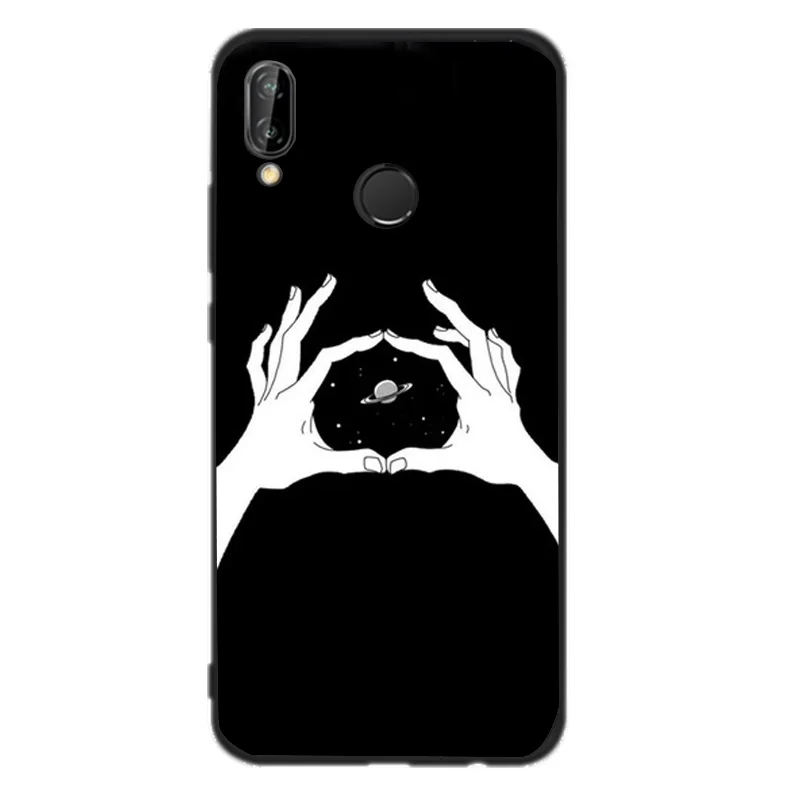 Для Funda Huawei P20 Lite чехол силиконовый черный для телефона Чехлы Mate 10 P8 P10 P9 Mini 2017 P Smart