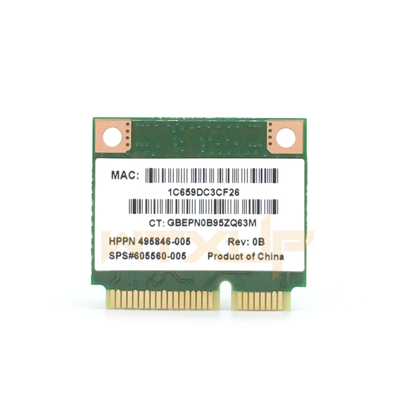 Адаптер Wi Fi Atheros AR5B95 AR9285 802.11b/g/n половинчатая мини карта PCI E SPS:605560 005 для HP G42 dv7 dv5