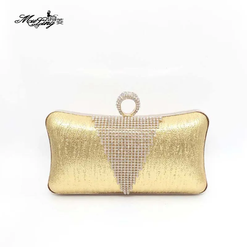 Женская вечерняя сумка Muling с кристаллами блестящая для банкета свадебные