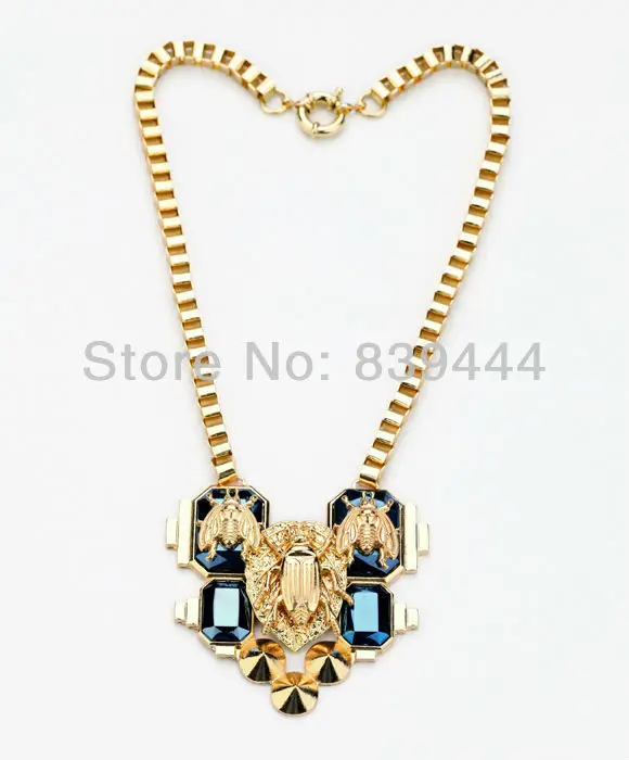 Модное Элегантное ожерелье из сплава золотого цвета с тараканом|fashion jewlery|jewlery