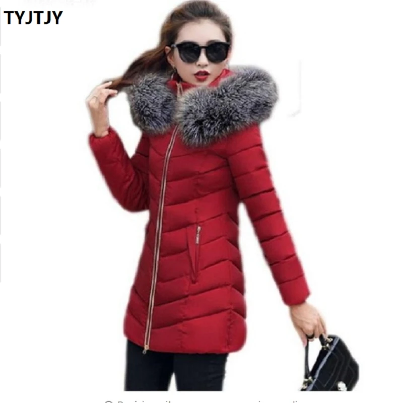 

Winter Jacket Women Fashion 2021 New Casaco Feminino Women's Winter Coat In The Long Hair Collar Feather Down Jacket Plus size