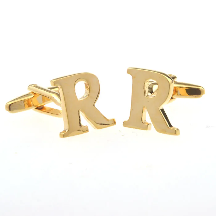 Letter R cufflinks Men's shirt cuff link wedding gift | Украшения и аксессуары