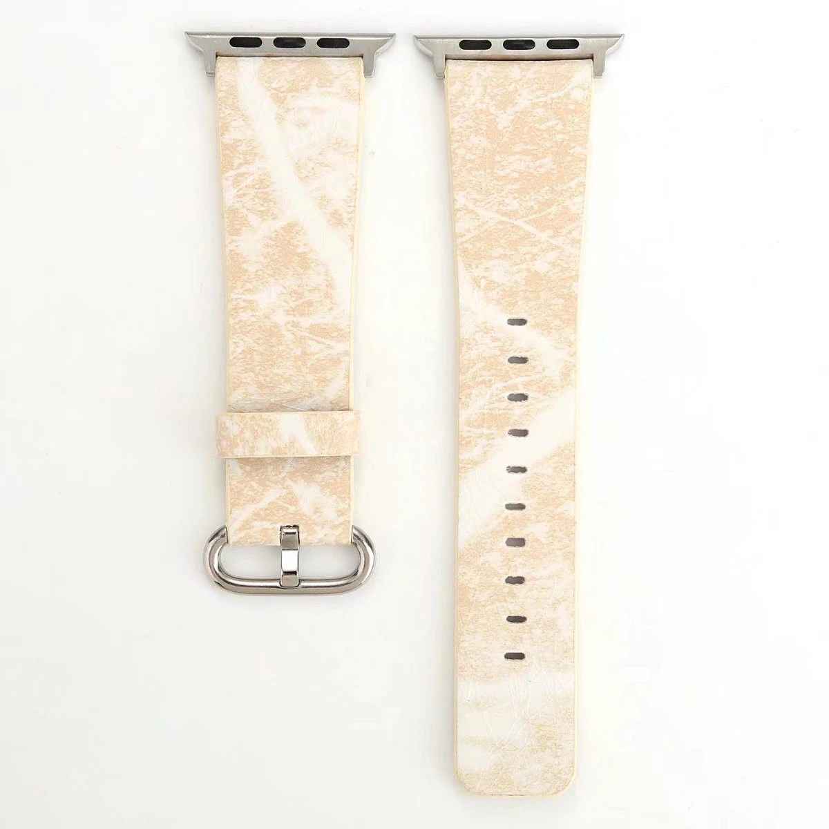 Beige Модные Полосатые Мрамор узор кожаный ремешок для Apple Watch серии группа 3 2 1 42 мм 38 мм браслет для iwatch Ремешки для наручных часов - Цвет ремешка: Beige