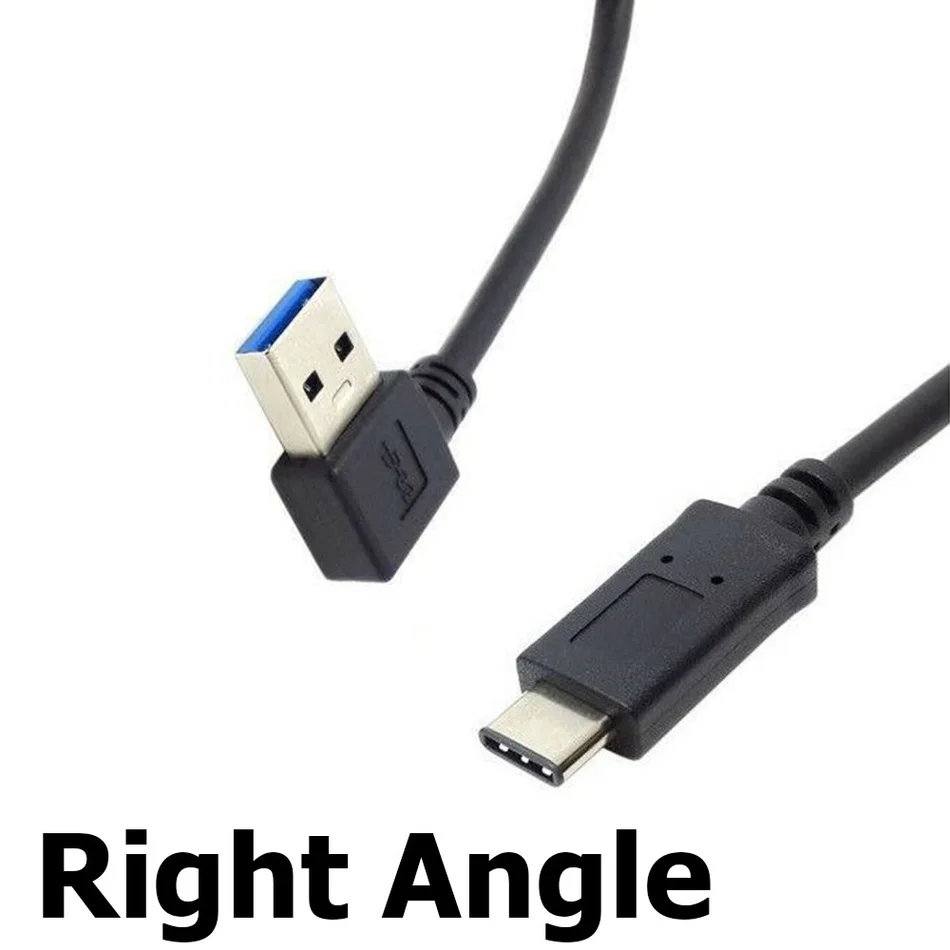 1 метр USB 3.0 Type C к 3 адаптер кабель левый правый прямой USB3.0 угловой разъем питания